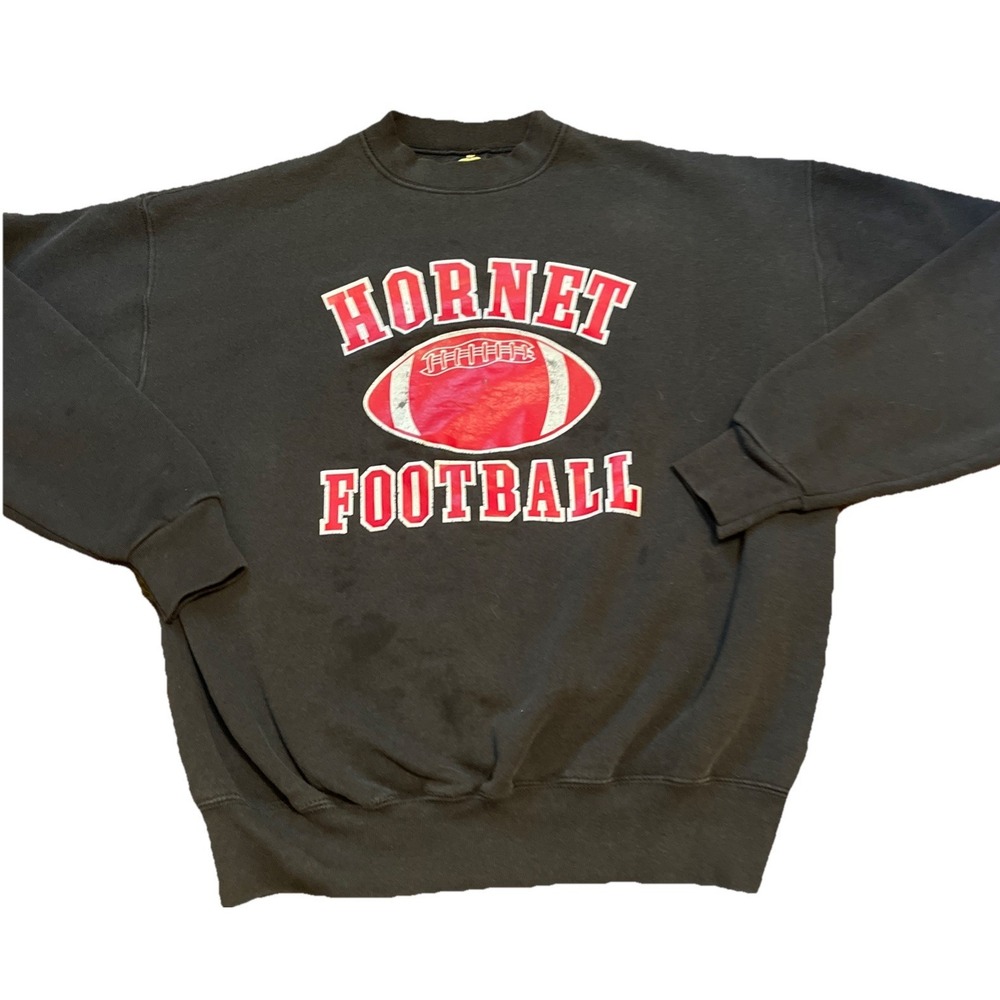 Vintage HL Miller Hornet Football Sweatshirt 1990s XL Made in USA Honesdale